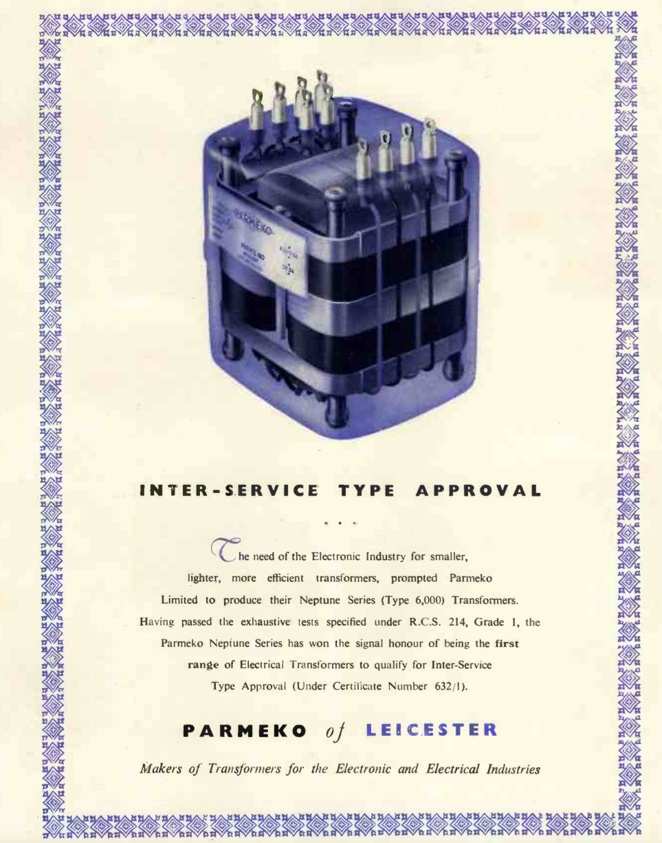 Transfo PARMEKO (Partridge & Mee) - Issu D'alim PYE - Pour Tubes 211/845 - Occasion