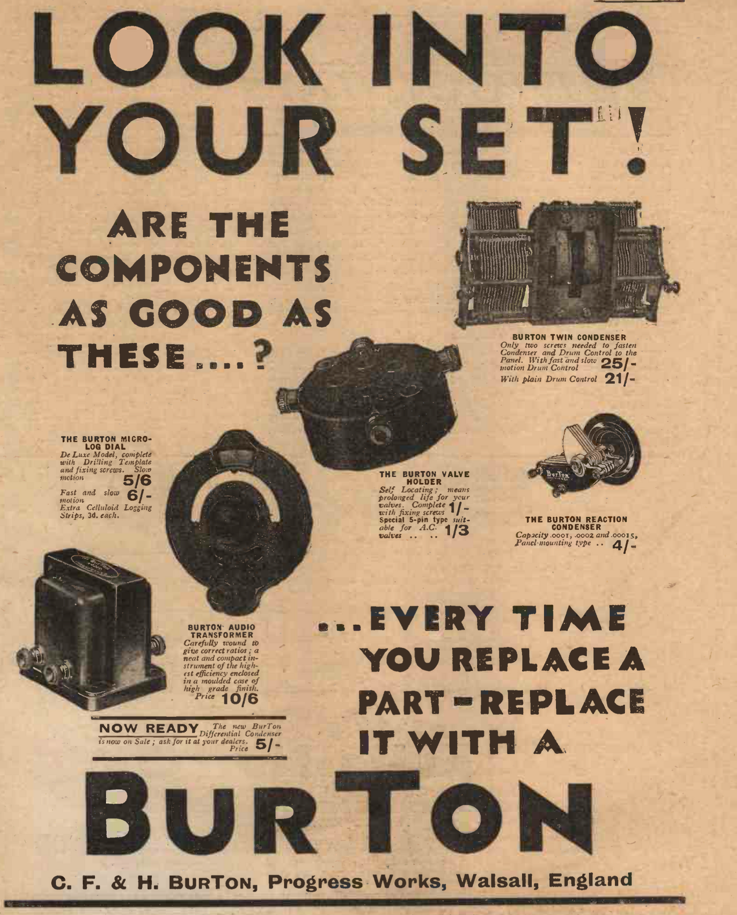 BURTON, MICRO LOG DIAL, NEW BOXED, 1929,