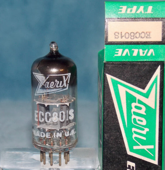 ECC801S, ZAERIX PRINTED MULLARD, 654 R1B2 MITCHAM 1971 MANUFACTURE, NOS