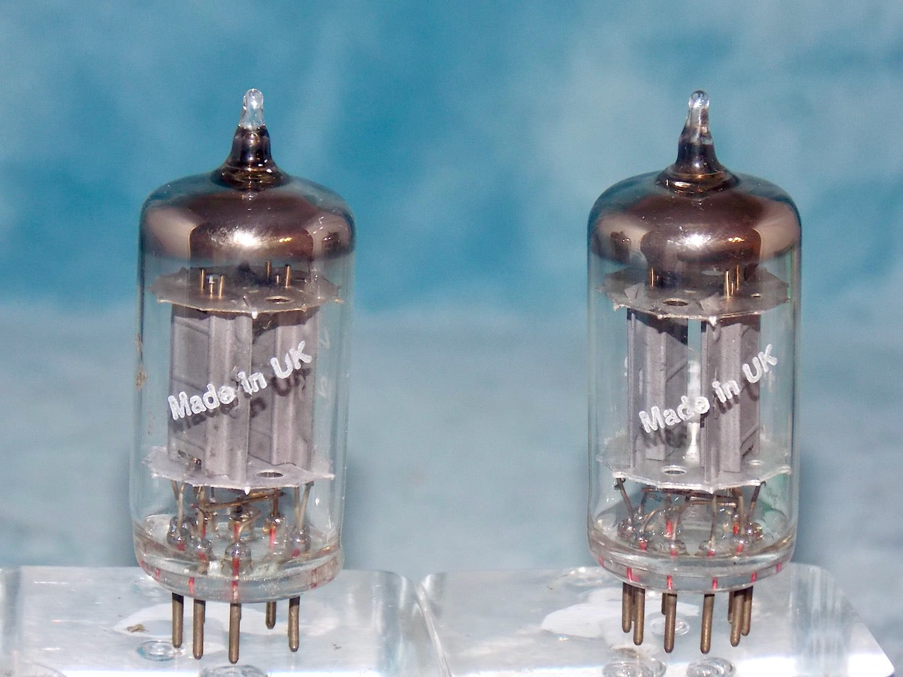 ECC82, BRIMAR, ECC82, MATCHED PAIR, 17mm PLATE, 4B1/1571, FEBRUARY 1971 ROCHESTER PRODUCTION, NOS ORIGINAL ZAERIX BOXES