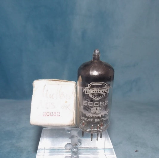 ECC82, MULLARD, WHITE PRINT, Gf2 B8I1, BLACKBURN, SEPTEMBER 1968 BLACKBURN MANUFACTURE, NOS BOXED,