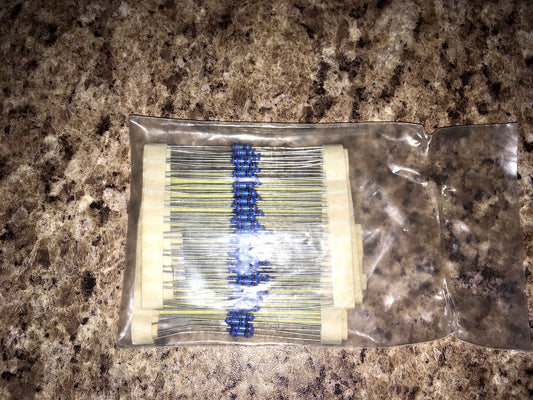 100X RS, 0.25W METAL FILM RESISTORS, 1M OHM, 149-228