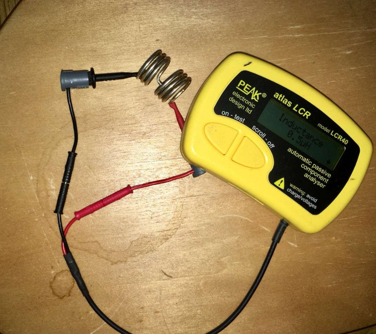 Coil, RF Inductor, 0.5uH, 17mm Dia, 20mm pin spacing, 3 + 3 coil