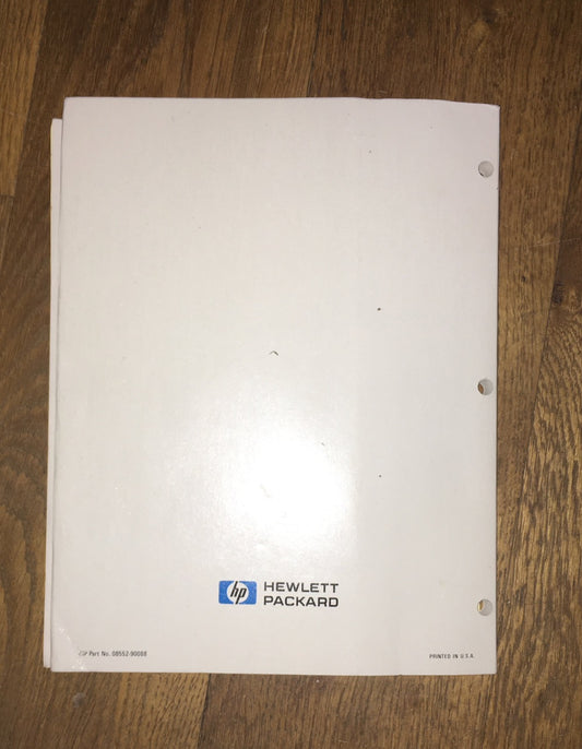 Operating & Service Manual, Hewlett Packard, HP,  Spectrum Analyser IF Section, 8552B, 08552-900
