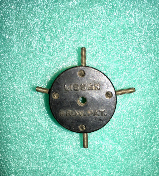 LISSEN , B4, BRITISH 4 PIN, EBONITE,  VALVE BASE,  1927