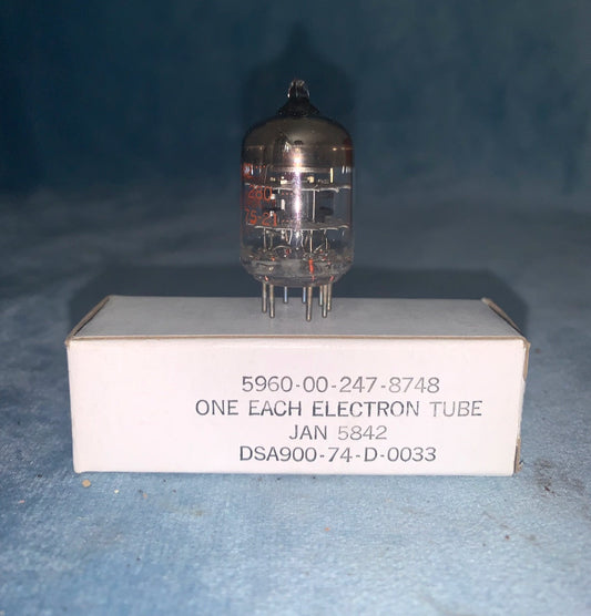 5842,  RAYTHEON,  RED PRINT, NOS, VALVE TUBE,  TRIODE, MADE FOR USAF, 1974/76 MANUFACTURE, 417A, CV3789  SHANLING, PSVANE,  SUPRATEK