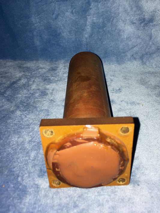 FERRITE ROD, APPROX 120mm HIGH, 33mm DIA., ON A TUFNOPL BASEPLATE, SLEEVED WITH TUFNOL,APPROX 2mm THICK, FOR OVERALL DIA OF 35mm