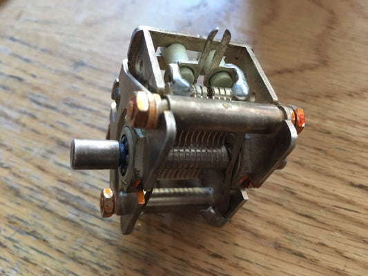 80pF, (40 +40pF), Air Dielectric,  Variable Capacitor, Tuning Gang, ZA40611, Silver Plated, NOS,, Army