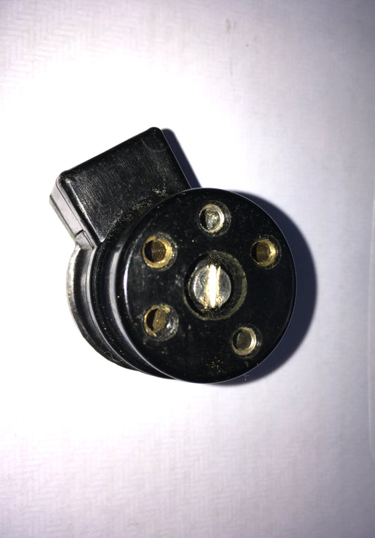 5 PIN, FEMALE PLUG, CABLE MOUNT, LIKE BELLING LEE BUT NO KEYWAY, NOS