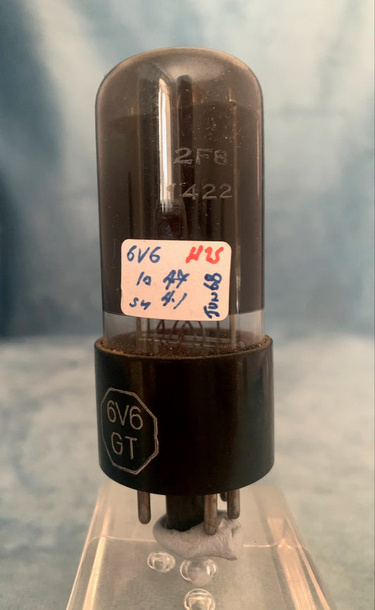 6V6GT, BRIMAR, FAT BASE, WHITE BASE PRINT, BLACK GLASS, CV511, VT-107A, 6V6, JUNE 1968 PRODUCTION