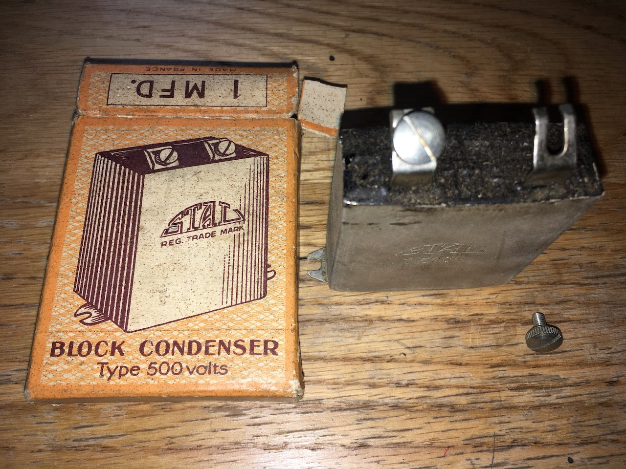 STAL, CONDENSER, 1uF, 500V WKG, NIB, 1931