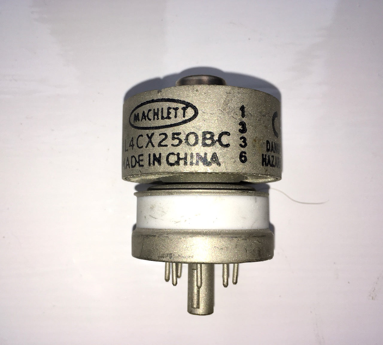 MACHLETT, 4CX250BC, 8957, FACTORY CODE 1336, USED UNTESTED, EX MILITARY STOCK