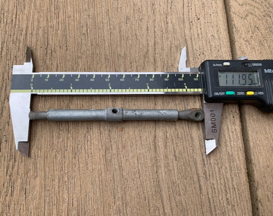 AIR MINISTRY, ADJUSTABLE STAY BAR, 110mm MIN LENGTH, NICKEL PLATED BRASS