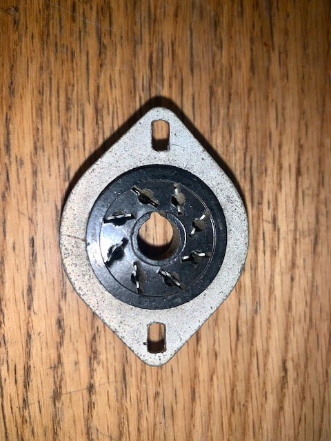 AMPHENOL, OCTAL, AO8, BLACK VALVE BASE, LARGE SLOTTED BASE, EX EQUIPT