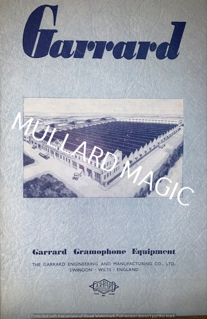 GARRARD BROCHURE,