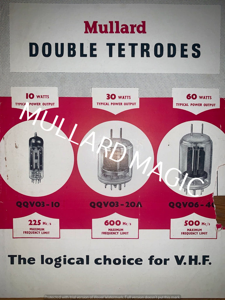 Paire De Tubes électroniques Mullard QQV06-40A - Neufs (ouvert, Jamais Utilisés)