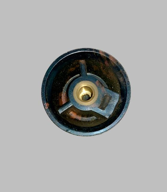 OCTAGONAL, SKIRTED, MARBLED BROWN BAKELITE KNOB, 19mm DEPTH, 38mm DIA,