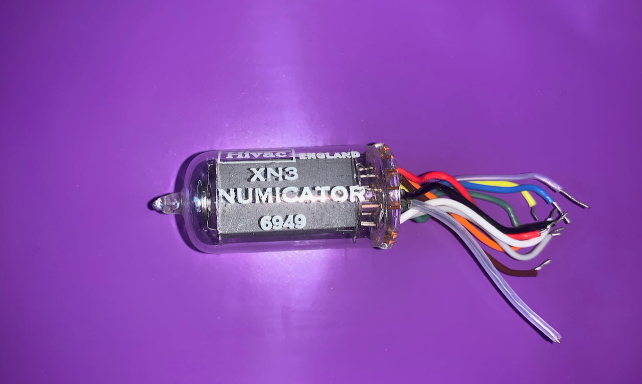XN3, Hivac, Numicator, Nixie, Numeric Valve, Wire Ended, New Unused
