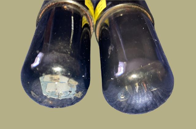 6V6GT, BRIMAR, MATCHED PAIR, BLACK GLASS, BLACK BASE, WHITE BASE PRINT, CV511