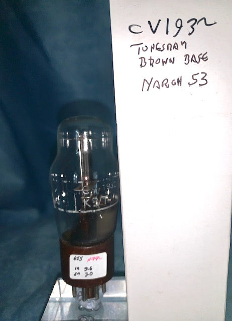 CV1932, TUNGSRAM, MIL SPEC 6J5G, BLACK BASE, AIR MINISTRY PRODUCTION, PRINT,  TOTTENHAM, MARCH 1952 PRODUCTION (Copy)