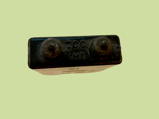 TCC, FLAT TYPE, CONDENSER, 1UF @ 200V, BAKELITE BODY, 1929