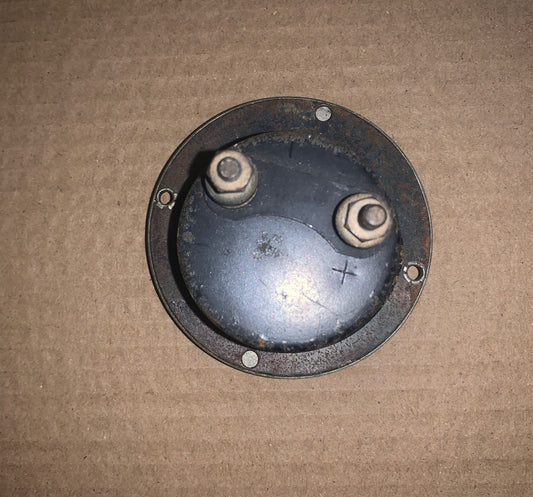 VINTAGE, NICKEL CASED, 73mm DIA.,MOVING COIL AMMETER, 0-100mA FSD, ENGLISH MADE