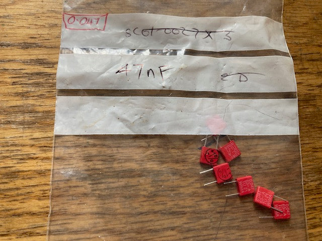 WIMA,  0.047uF 63V,  1%, Pitch 5mm, Audio Polyester Film Capacitor, Pack of 7