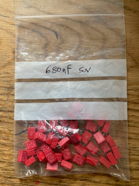 WIMA,  0.68uF, 680nF, 50V, Pitch 5mm, Audio Polyester Film Capacitor,