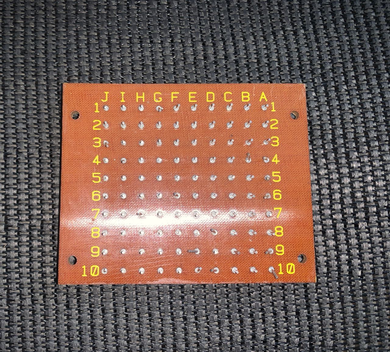 Matrix Board, Prototype board, Ideal for Valve Tester patch panel, y AXIS, 1-10, X AXIS, A-J, 100 POSITION, 100 X80mm