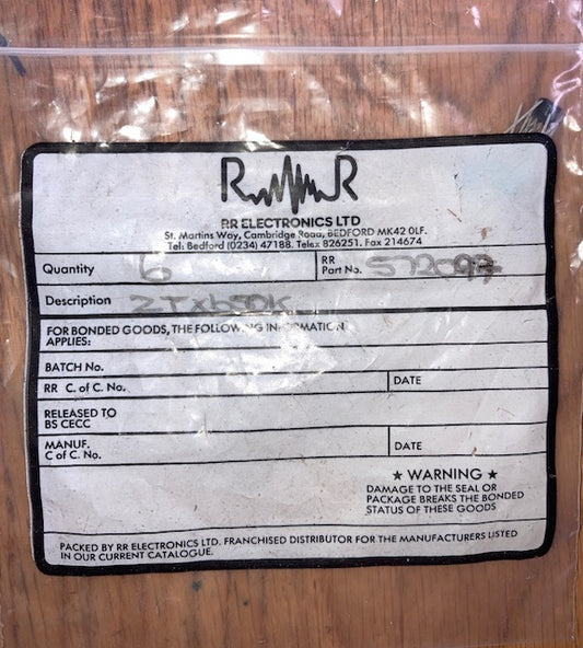 ZETEX, ZTX650, ZTX650K,  TO-92, NPN, SILICON  TRANSISTOR, PLANAR MEDIUM POWER