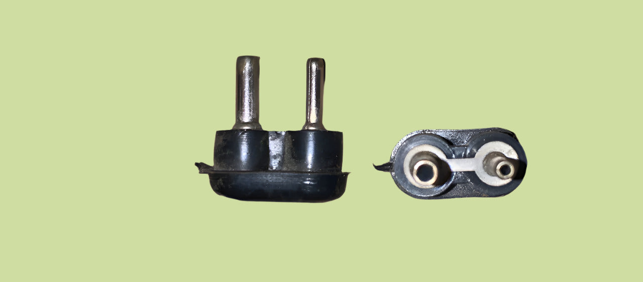 BELLING, 2 PIN PLUG, SPEAKER OUTPUT, TRANSFORMER TAPPING POINTS, EQUAL PIN DIA, APPROX 8mm PITCH, FOR LEAK AMPS (Copy)