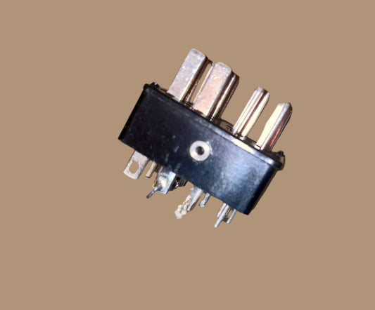 STAGGERED 12 PIN MALE, JONES PLUG, EDDYSTONE 730/4 SHORTING PLUG, YAESU PSU PLUG, PLUG ONLY