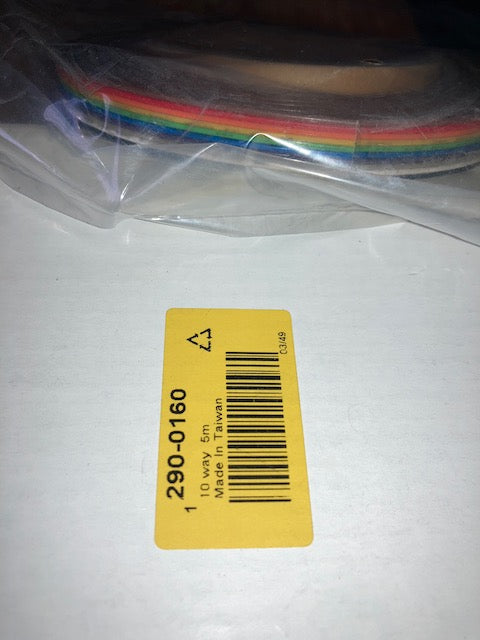 UXCELL, 260-190, 5M, 10 Way Rainbow Colour Flat Ribbon Cable, IDC Wire