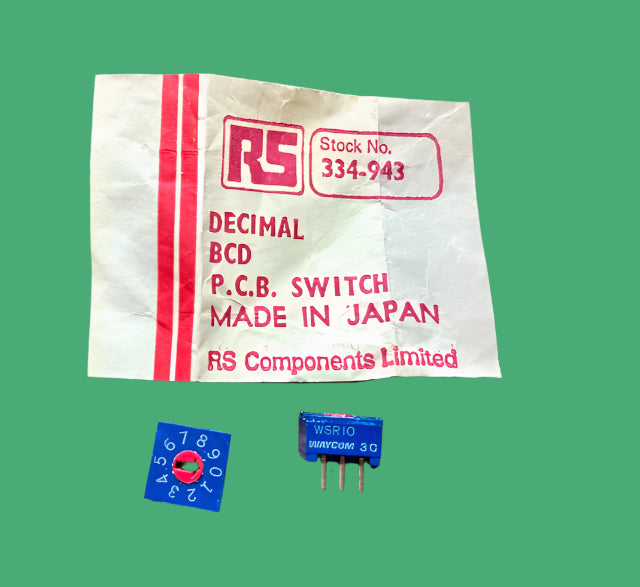 Hartmann, 10 Way Through Hole DIP Switch, RS Stock No.: 334-943, Mfr. Part No.: P60A701, Pack of 2x