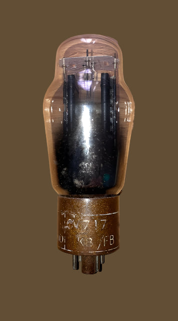 CV717, STC, BROWN BASE, 5 RIB CHARCOAL ANODE, FOOTSCRAY APRIL 1957 PRODUCTION, 5R4G