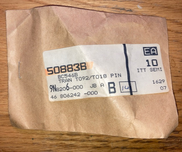 ITT, BC546B, NPN , Silicon Transistor, TO92, PACK OF 4