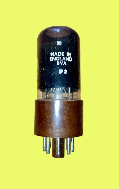 6SN7GT, BRIMAR, BROWN MICANOL BASE, BLACK GLASS, DECEMBER 1958 OLDWAY MANUFACTURE,  ECC32, 6SN7