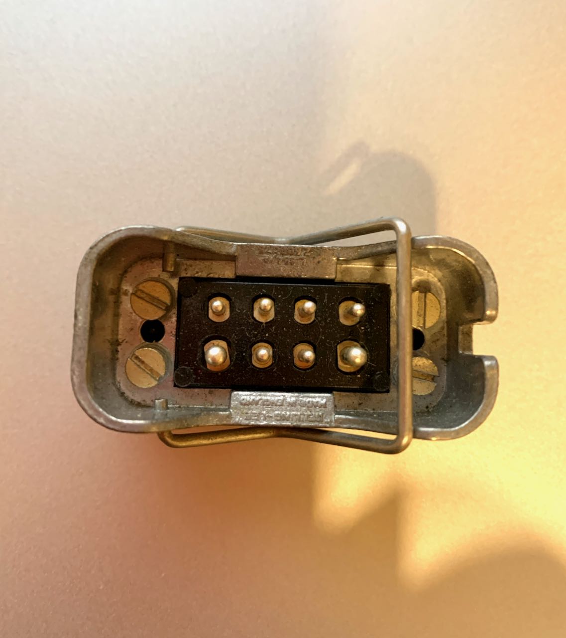 BELLING LEE, UNITOR, L654, L654/R, CHASSIS MOUNT, 8 WAY SOCKET, AIR MINISTRY, PYE , MALE PIN, FEMALE RECEPTACLE, EX EQUIPT