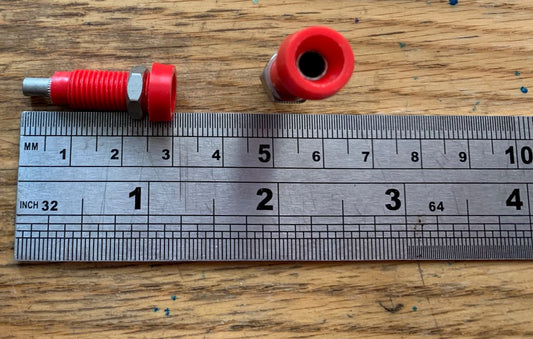 RADIOSPARES, RS, RED, BANANA SOCKET, 4mm, 444-646