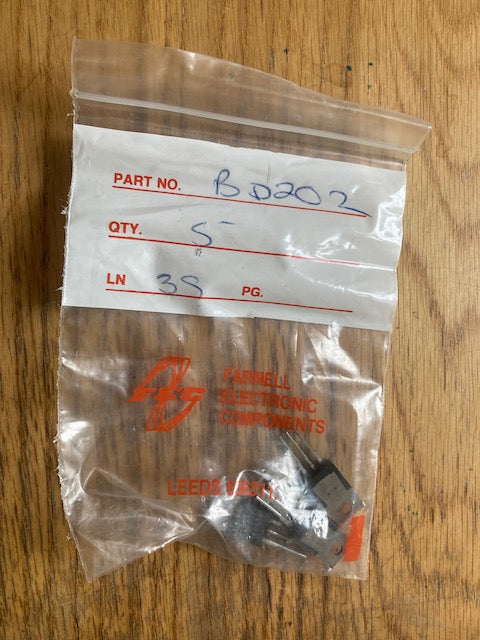 BD202, silicon PNP, power transistor, Philips, TO-220, PACK OF 4