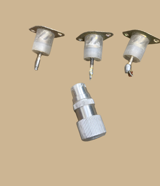 METAL, BELLING LEE, COAXIAL MALE PLUG+3 COAXIAL TV SOCKETS,