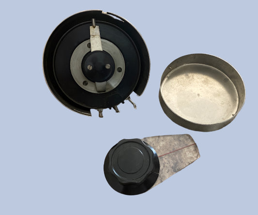 CRESSALL, CV25/1000, PRECISION ROTARY POTENTIOMETER, 1K, 1000R, IN SILVERED BRASS SCREENED CAN, 85mm DIA., 65mm CAN HEIGHT, EX EQUIPT