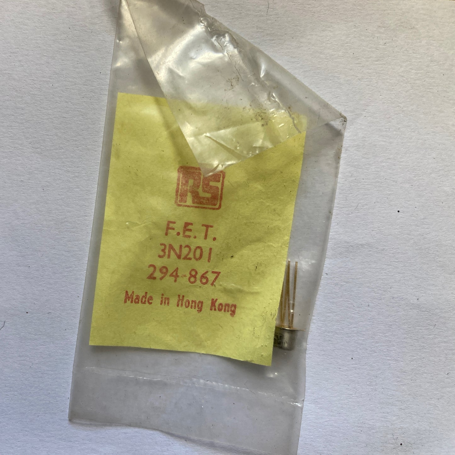 3N201, FET, MOTOROLA, TO-72 TRANSISTOR, RADIOSPARES, RS 294-867