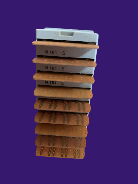 CONTRAVES, SWISS, THUMB WHEEL SWITCH BLOCK, MULTISWITCH SERIES M, 8 X 33mm, 7 WAY, 0 - 9 POSITION, M161S SWITCH MODULES WITH END CHEEKS, NEW UNUSED