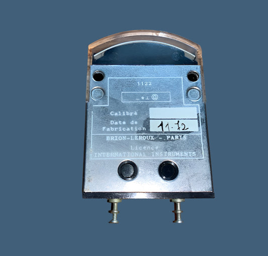 Brion Leroux, edge read meter, ammeter scaled 0 - 500UA, NEW BOXED, 1972 EX HARWELL AEA