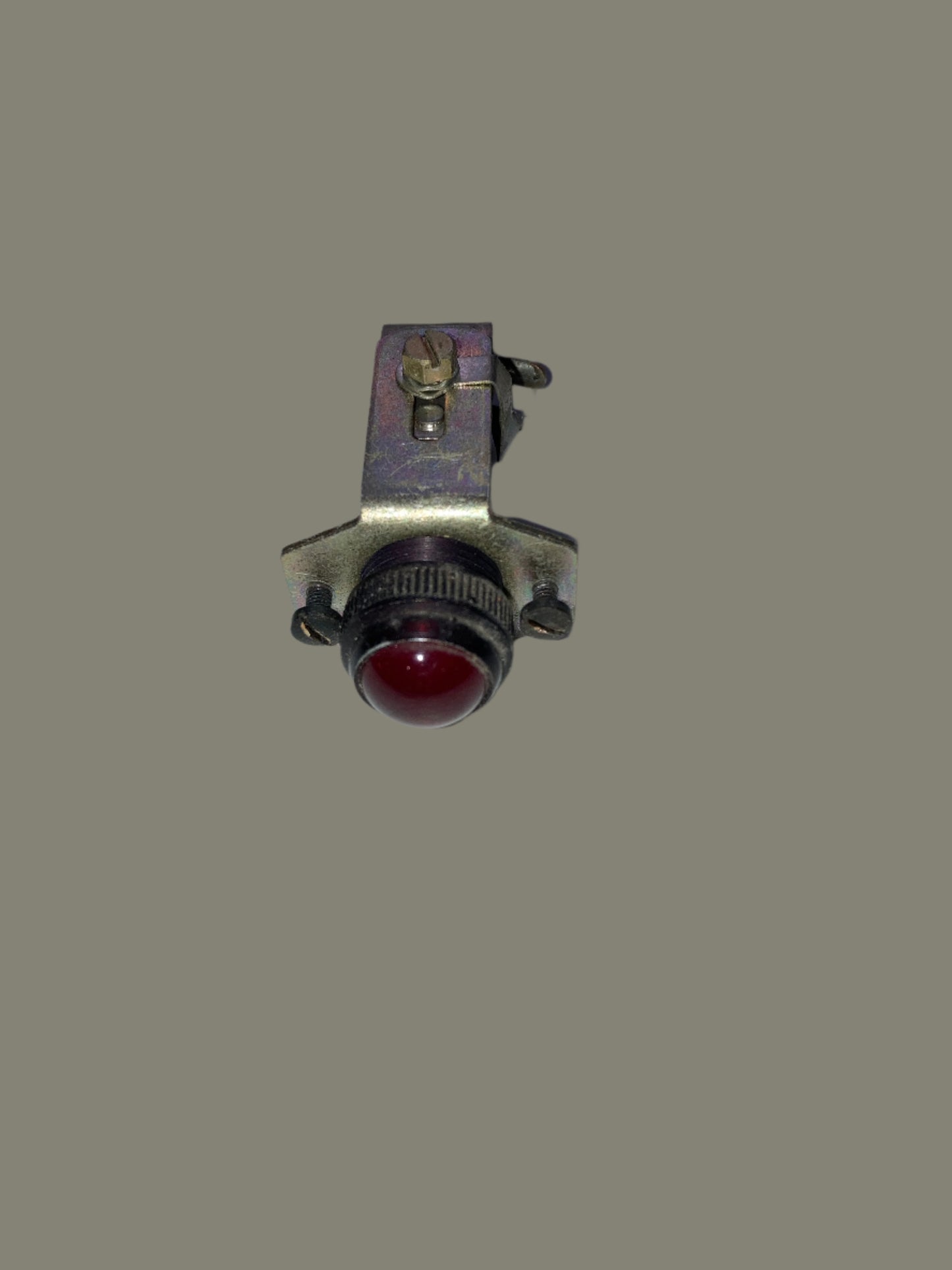 SPECIAL DUTY, SIGNAL LAMP, RED OPAQUE GLASS LENS, NICKEL PLATED BODY 10mm DIA.,