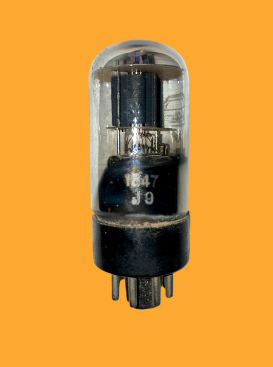 ECC35, MULLARD, CLEAR GLASS, BLACK BASE, 1347 J9, TOTTENHAM 1949 MANUFACTURE