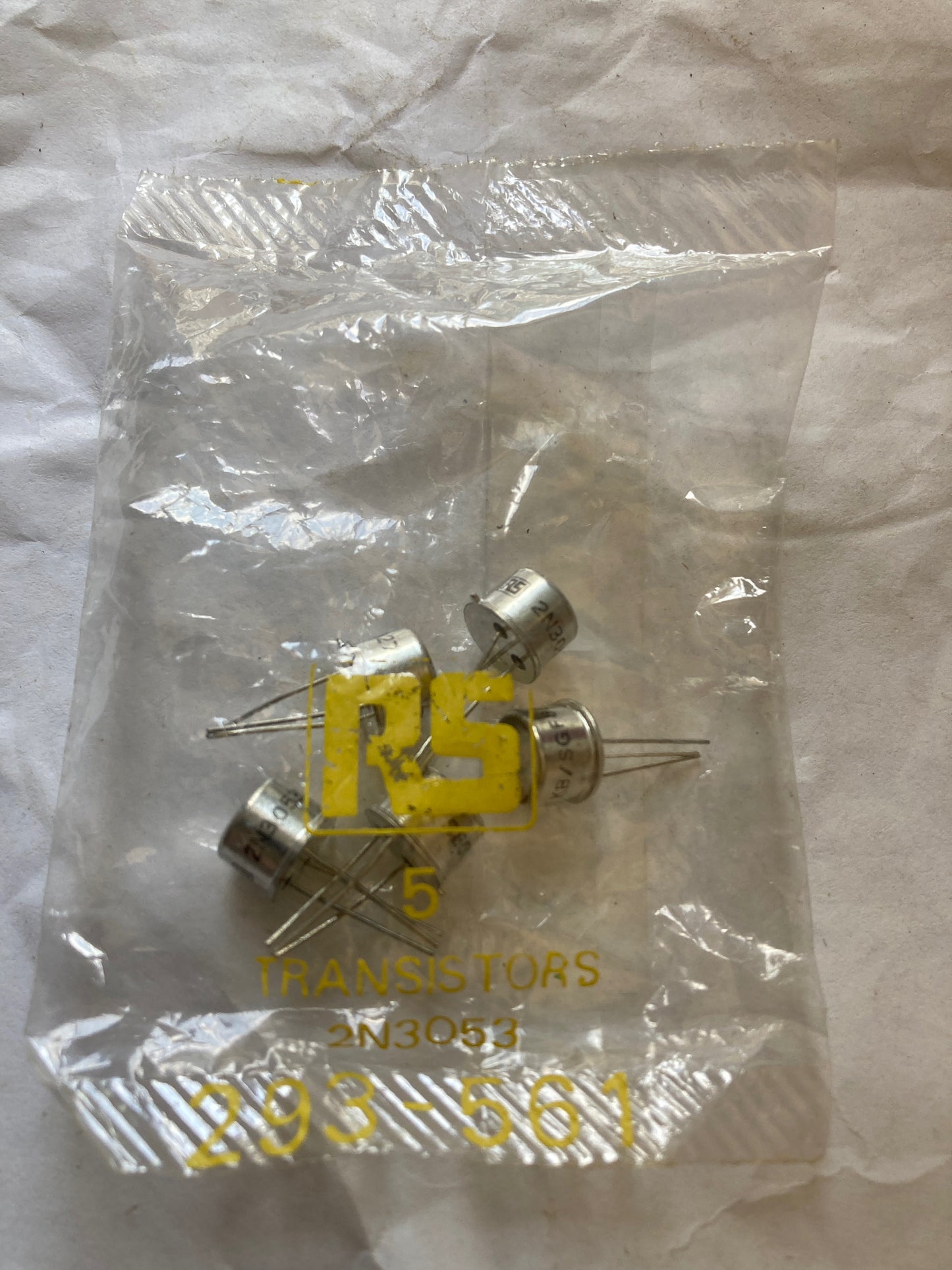 PACK OF 5X, 2N3053, NPN TRANSISTOR, 2N3053 40V 700mA, TO39