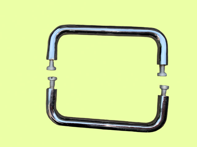 2x, instrument handles, cabinet handles, chrome, 2BA fixing, 103mm centres