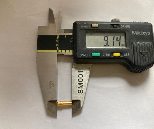 PACK OF 13X, MATRIX, GOLD PLATED, PCB PIN, 2.57mm DIA, 9mm LENGTH, SOLDER BUCKET, ROUNDED END.